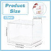 12Pcs Rectangle Transparent Acrylic Minifigures Display Case with White Lid ODIS-FG0002-21-2