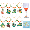 8Pcs Brass Wine Glass Charm Rings AJEW-SC00080-1
