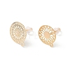 24Pcs 4 Style Brass Stud Earring Findings KK-BC0008-78-3