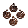 Natural Walnut Wood Pendants WOOD-T032-02-1