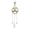 Halloween Bat Alloy Hanging Suncatcher HJEW-JM05042-1