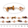 Handmade Brass Glass Square Link Chains CHC-F019-11G-02-3