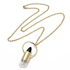 304 Stainless Steel Openable Perfume Bottle Pendant Necklaces NJEW-I239-04G-2