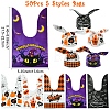 50Pcs 5 Styles Rabbit Shaped Halloween Candy Plastic Bags ABAG-FS0001-08A-4