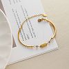 304 Stainless Steel Pave Rhinestone Link Bracelets WG2A3A5-01-1