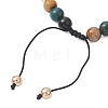 Natural & Synthetic Mixed Gemstone Beads Braided Beaded Bracelets for Women Men BJEW-JB13425-01-4