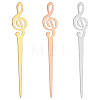 Unicraftale 3Pcs 3 Colors Stainless Steel Sealing Wax Mixing Stirrers STAS-UN0040-10-1