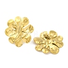 Ion Plating(IP) 304 Stainless Steel Flower Stud Earrings EJEW-D281-18G-2