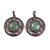 Natural Green Aventurine Pendants G-Q158-03-08-1