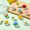 22 Pcs 11 Styles Resin Flower Ornaments DJEW-CJ0001-24-5