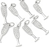 SHEGRACE Brass Clear Cubic Zirconia Charms XGRQ3P899-631P-1