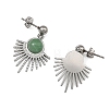 Natural Gemstone Stud Dangle Earrings EJEW-JE07269-02-4