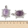 Natural Amethyst Pendants G-A095-04P-01-3