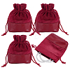 3Pcs Velvet & PU Leather Storage Bags TP-NB0001-89A-1