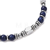 Adjustable 304 Stainless Steel Gemstone Beaded Bracelets FS-WG23DE2-14-3
