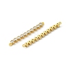 SHEGRACE Brass Pave Clear Cubic Zirconia Connector Charms XGRQ3P478-640G-2