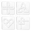 Acrylic Earring Handwork Template TOOL-WH0152-010-1