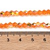 Electroplate Transparent Glass Beads Strands EGLA-K015-18H-4