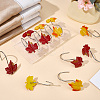 12Pcs Leaf Resin Shower Curtain Hook AJEW-SP0006-01B-7