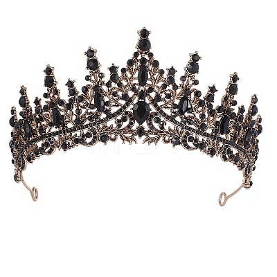 Alloy Rhinestone Crown Hair Bands for Girls Women Party Decoration HULI-PW0002-006G-03-1