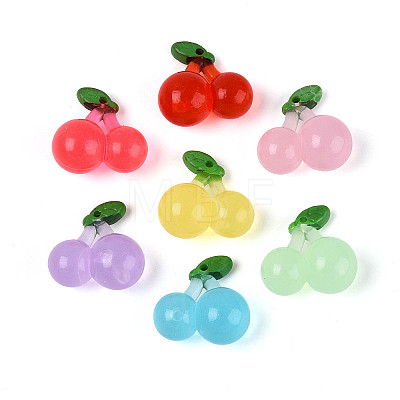 Transparent Resin Pendants RESI-N050-24-1