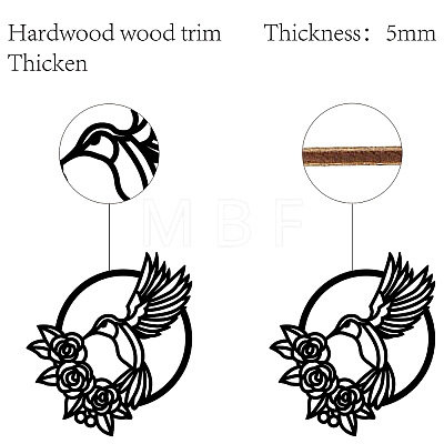 Laser Cut Basswood Wall Sculpture WOOD-WH0123-060-1