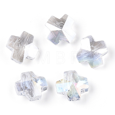 Electroplate Transparent Glass Beads EGLA-N012-002-NF-1