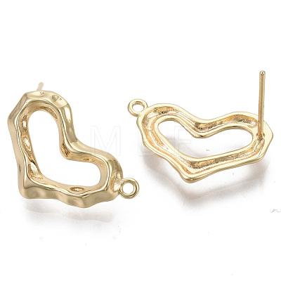 Brass Stud Earring Findings KK-R130-039B-NF-1