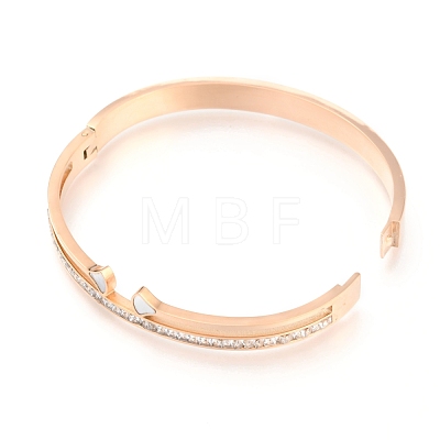 304 Stainless Steel Bangles BJEW-J182-01RG-1