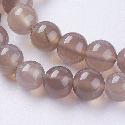 Natural Agate Beads Strands G-G583-10mm-08-1