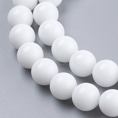 Opaque Glass Beads Strands LS-G-G027-R1-10mm-1