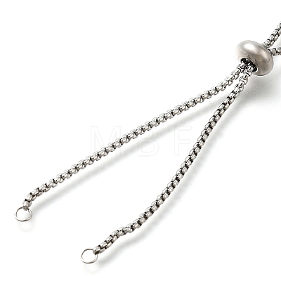 Adjustable 304 Stainless Steel Slider Bracelet/Bolo Bracelets Making STAS-I153-03P-01-1