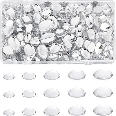  Transparent Acrylic Cabochons TACR-NB0001-24-1