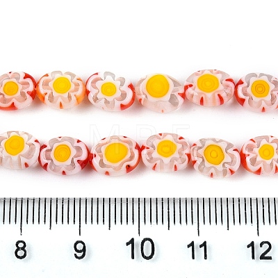 Handmade Millefiori Glass Beads Strands LAMP-N024-26-1