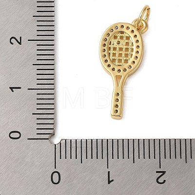 Rack Plating Brass Micro Pave Cubic Zirconia Pendants KK-P279-13G-1