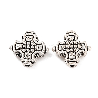 Cross Tibetan Style Alloy Beads X-TIBEB-ZN-3284-AS-RS-1