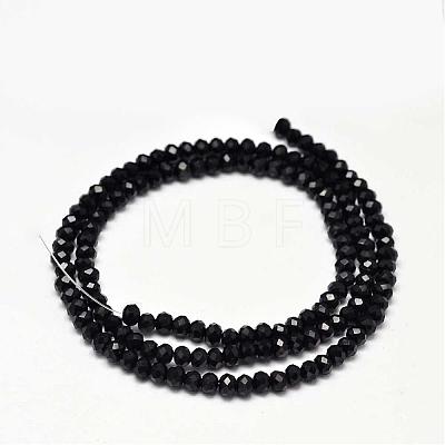Faceted Rondelle Glass Beads Strands GLAA-I033-3mm-07-1