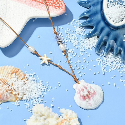 Shell Pendant Necklaces X1-NJEW-TA00179-01-1