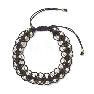 Adjustable Synthetic Non-magnetic Hematite Beads Braided Bead Bracelets for Women BJEW-JB12919-1