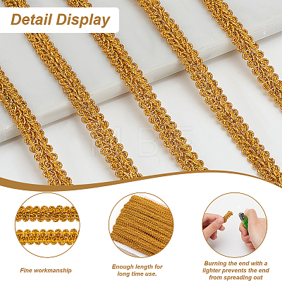 Polyester Braided Lace Ribbon SENE-WH0003-35A-1