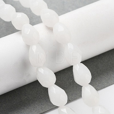 Natural White Jade Beads Strands G-P520-B14-01-1
