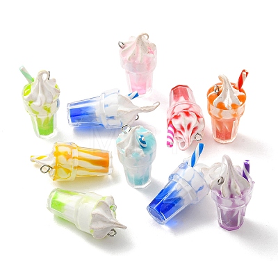 Translucent Resin Pendants RESI-D067-01J-1