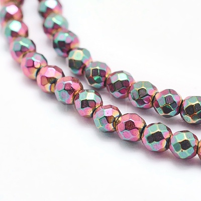 Electroplate Non-magnetic Synthetic Hematite Beads Strands G-L486-B-02-1