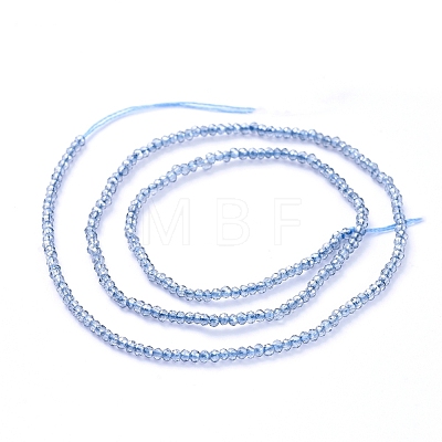 Electroplate Glass Beads Strands EGLA-F149-PL-01-1