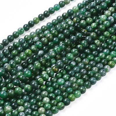  Natural African Jade Beads Strands G-K091-6mm-1
