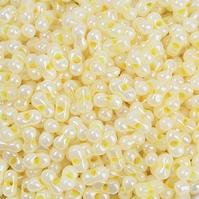 Opaque Colours Luster Glass Seed Beads SEED-K010-04H-1