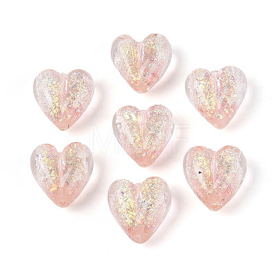 Handmade Foil Lampwork Beads Strands FOIL-T008-08D-1