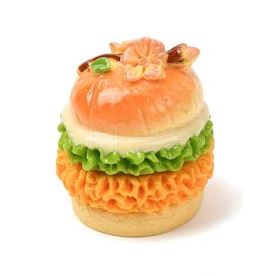 Opaque Resin Imitation Food Cabochons RESI-K029-06A-1