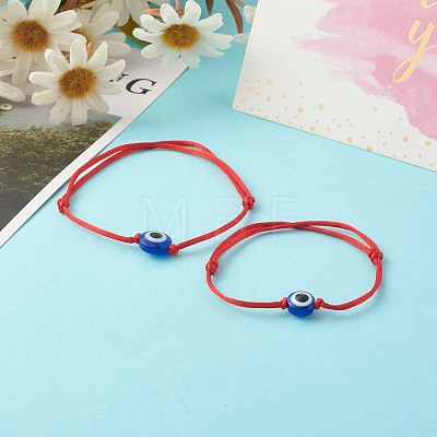 Adjustable Nylon Thread Cord Bracelets Set for Mom & Daughter BJEW-JB06527-1