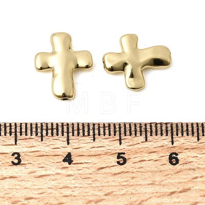 Cross Brass Beads KK-L267-05G-1